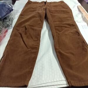 Sanctuary Anthrpologie Women's Brown Corduroy Straight Zip Leg Pants S 32 Preppy